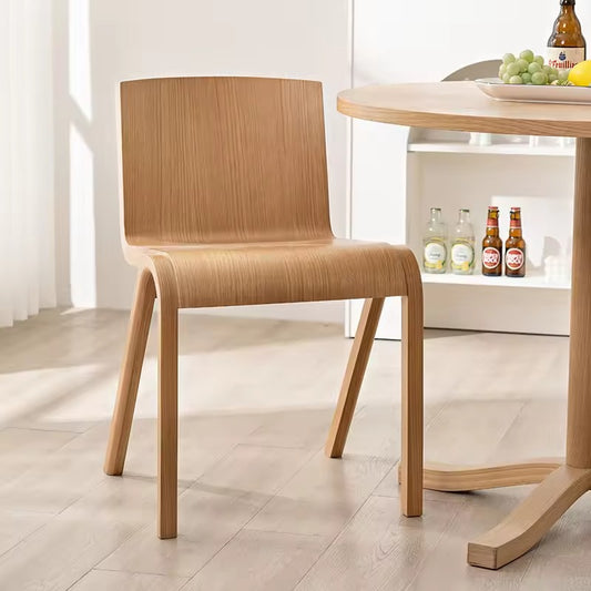 Modern Bentwood Chair - Minimalist Curved Wooden Design