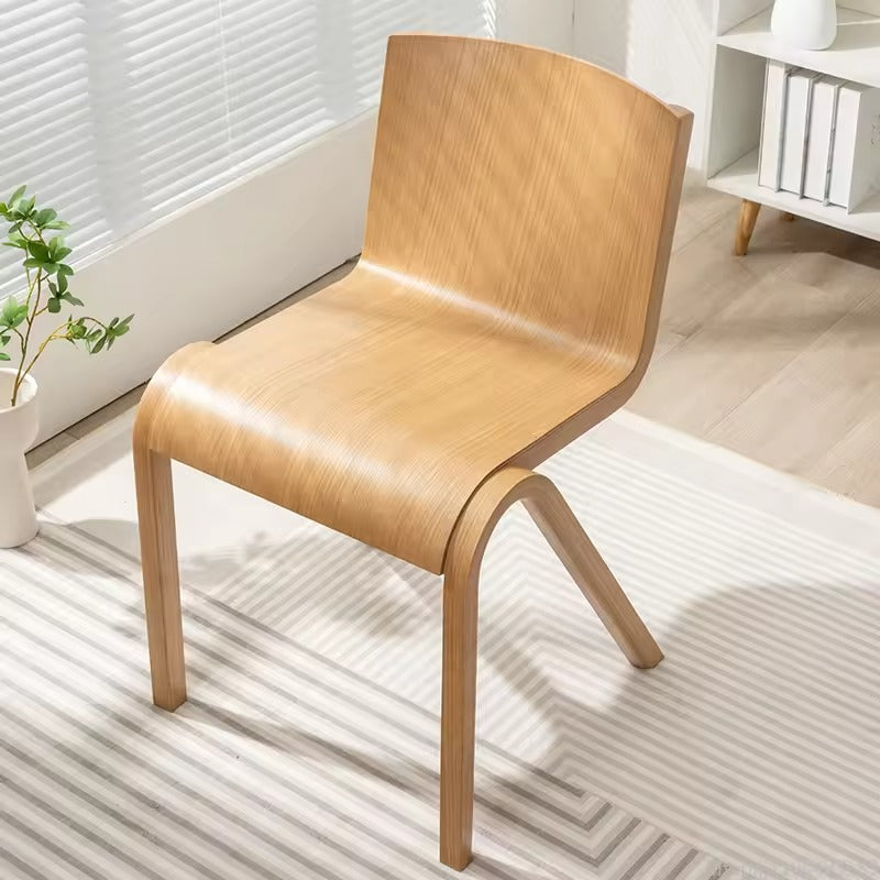 Modern Bentwood Chair - Minimalist Curved Wooden Design